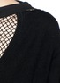Detail View - Click To Enlarge - TOGA ARCHIVES - Fishnet mesh V-neck wool sweater