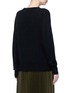 Back View - Click To Enlarge - TOGA ARCHIVES - Fishnet mesh V-neck wool sweater