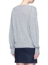 Back View - Click To Enlarge - TOGA ARCHIVES - Fishnet mesh V-neck marled wool sweater