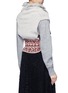 Back View - Click To Enlarge - TOGA ARCHIVES - Rug jacquard wool blend knit belted neck warmer