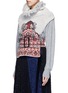 Front View - Click To Enlarge - TOGA ARCHIVES - Rug jacquard wool blend knit belted neck warmer