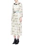 Figure View - Click To Enlarge - TOGA ARCHIVES - Floral print satin belted midi dress