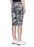 Back View - Click To Enlarge - NEIL BARRETT - Keffiyeh check camouflage print bonded shorts