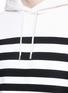 Detail View - Click To Enlarge - NEIL BARRETT - Nautical stripe print bonded jersey hoodie