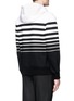 Back View - Click To Enlarge - NEIL BARRETT - Nautical stripe print bonded jersey hoodie