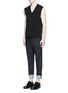 Figure View - Click To Enlarge - NEIL BARRETT - Rolled cuff jeans