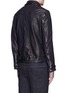 Back View - Click To Enlarge - NEIL BARRETT - Washed leather zip jacket