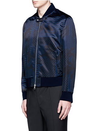 Front View - Click To Enlarge - NEIL BARRETT - Keffiyeh check camouflage print bomber jacket