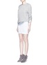 Figure View - Click To Enlarge - J BRAND - 'Leila' distressed denim pencil skirt
