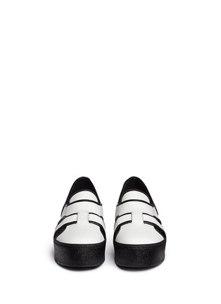 Front View - Click To Enlarge - OPENING CEREMONY - 'Binx' contrast trim cutout twill platforms