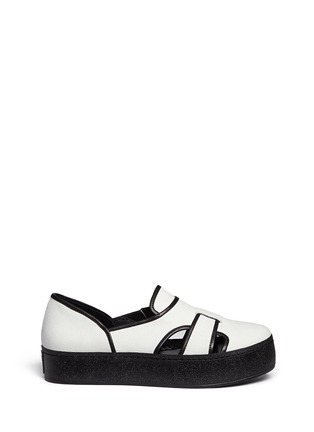 Main View - Click To Enlarge - OPENING CEREMONY - 'Binx' contrast trim cutout twill platforms