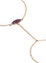 Detail View - Click To Enlarge - DELFINA DELETTREZ - 'Kiss My Hand' ruby 18k yellow gold chain hand bracelet