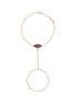 Main View - Click To Enlarge - DELFINA DELETTREZ - 'Kiss My Hand' ruby 18k yellow gold chain hand bracelet