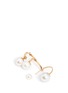 Detail View - Click To Enlarge - DELFINA DELETTREZ - Pearl 18k yellow gold single earring and cuff