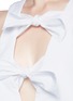 Detail View - Click To Enlarge - 72722 - 'Knotty Knotty' bow tie drape V-neck poplin top