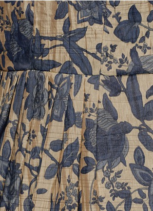 Detail View - Click To Enlarge - UMA WANG - Floral print silk blend coat