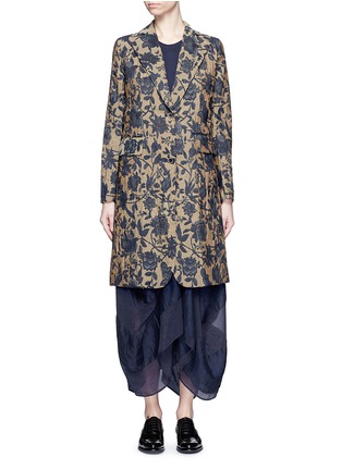 Main View - Click To Enlarge - UMA WANG - Floral print silk blend coat