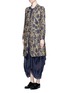 Figure View - Click To Enlarge - UMA WANG - Floral print silk blend coat