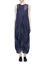 Main View - Click To Enlarge - UMA WANG - Patchwork linen-silk dress