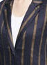 Detail View - Click To Enlarge - UMA WANG - Textured stripe stretch blazer