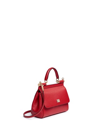 Front View - Click To Enlarge - - - 'Miss Sicily' mini Dauphine leather satchel