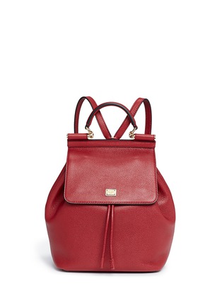 Main View - Click To Enlarge - - - 'Miss Sicily' medium grainy leather backpack