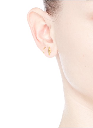 Figure View - Click To Enlarge - MARIA BLACK - 'Aurore' gold plated sterling silver twirl earrings
