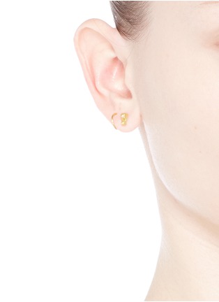 Figure View - Click To Enlarge - MARIA BLACK - Marble' gold plated stud twirl earrings