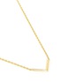 Detail View - Click To Enlarge - MARIA BLACK - 'Check' gold plated sterling silver necklace