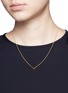 Figure View - Click To Enlarge - MARIA BLACK - 'Check' gold plated sterling silver necklace