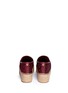 Back View - Click To Enlarge - TORY BURCH - 'Clarisse' lasercut calf hair espadrille platform slip-ons