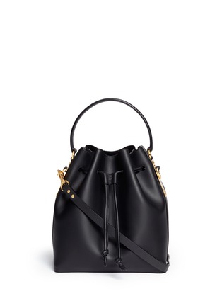 Main View - Click To Enlarge - SOPHIE HULME - Drawstring large leather bucket bag