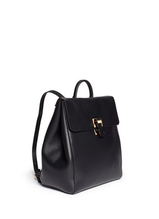 Front View - Click To Enlarge - SOPHIE HULME - Soft flap leather backpack