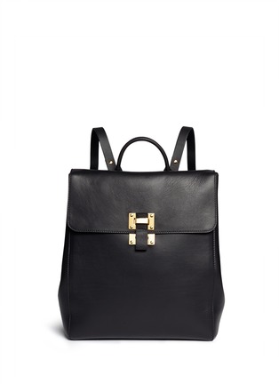 Main View - Click To Enlarge - SOPHIE HULME - Soft flap leather backpack