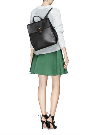 Figure View - Click To Enlarge - SOPHIE HULME - Soft flap leather backpack
