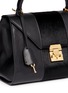 Detail View - Click To Enlarge - MARK CROSS - 'Hadley' small calf hair leather flap bag