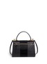 Back View - Click To Enlarge - MARK CROSS - 'Hadley' small calf hair leather flap bag