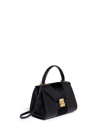 Figure View - Click To Enlarge - MARK CROSS - 'Hadley' small calf hair leather flap bag