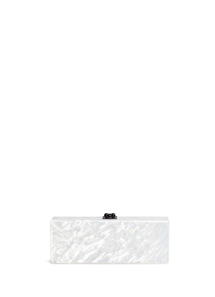 Back View - Click To Enlarge - EDIE PARKER - 'Flavia Vee' pearlescent confetti acrylic clutch