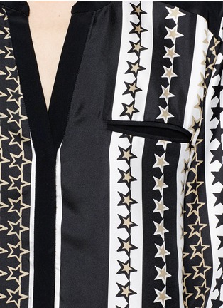 Detail View - Click To Enlarge - SANDRO - Star print silk blouse