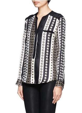 Front View - Click To Enlarge - SANDRO - Star print silk blouse