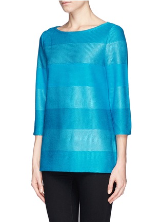 Front View - Click To Enlarge - ST. JOHN - Rugby stripe knit tunic