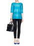 Figure View - Click To Enlarge - ST. JOHN - Rugby stripe knit tunic