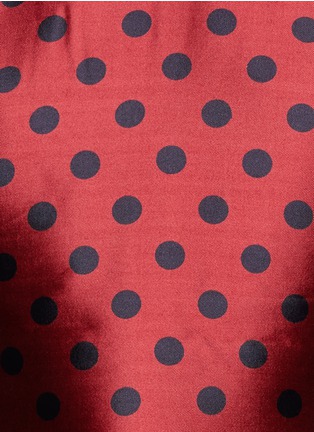 Detail View - Click To Enlarge - ST. JOHN - Polka dot print satin dress