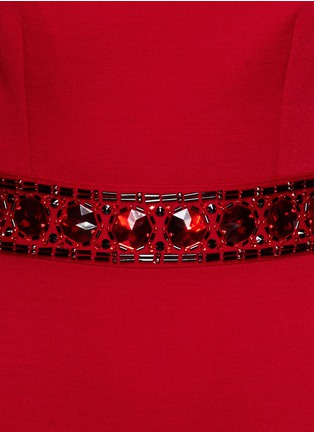 Detail View - Click To Enlarge - ST. JOHN - Jewelled Milano knit dress
