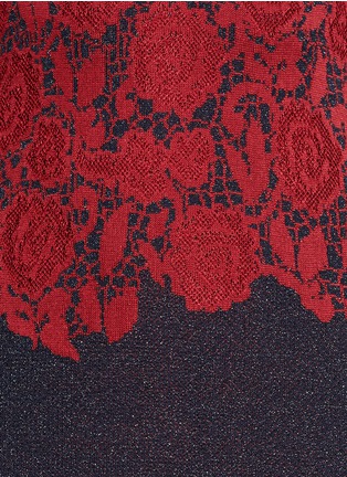 Detail View - Click To Enlarge - ST. JOHN - Rose intarsia knit sheath dress