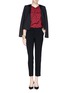 Figure View - Click To Enlarge - ST. JOHN - Polka dot neck tie blouse