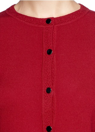 Detail View - Click To Enlarge - ST. JOHN - Contrast knit wool cardigan 