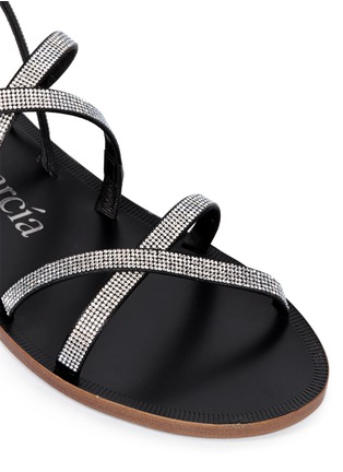 Detail View - Click To Enlarge - PEDRO GARCIA  - 'Zina' crystal pavé strappy sandals