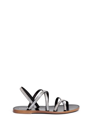 Main View - Click To Enlarge - PEDRO GARCIA  - 'Zina' crystal pavé strappy sandals